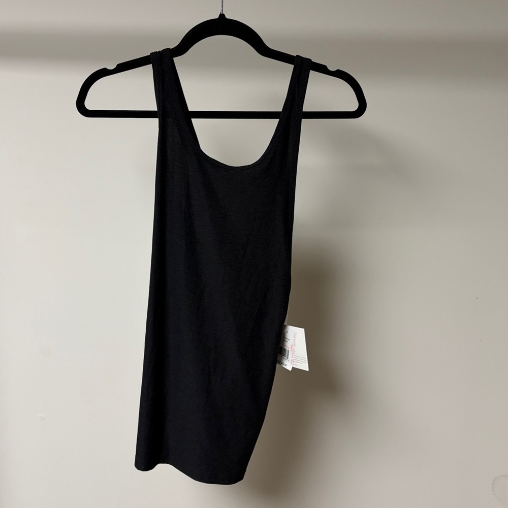Beyond yoga light weight crossed back tank darkest night